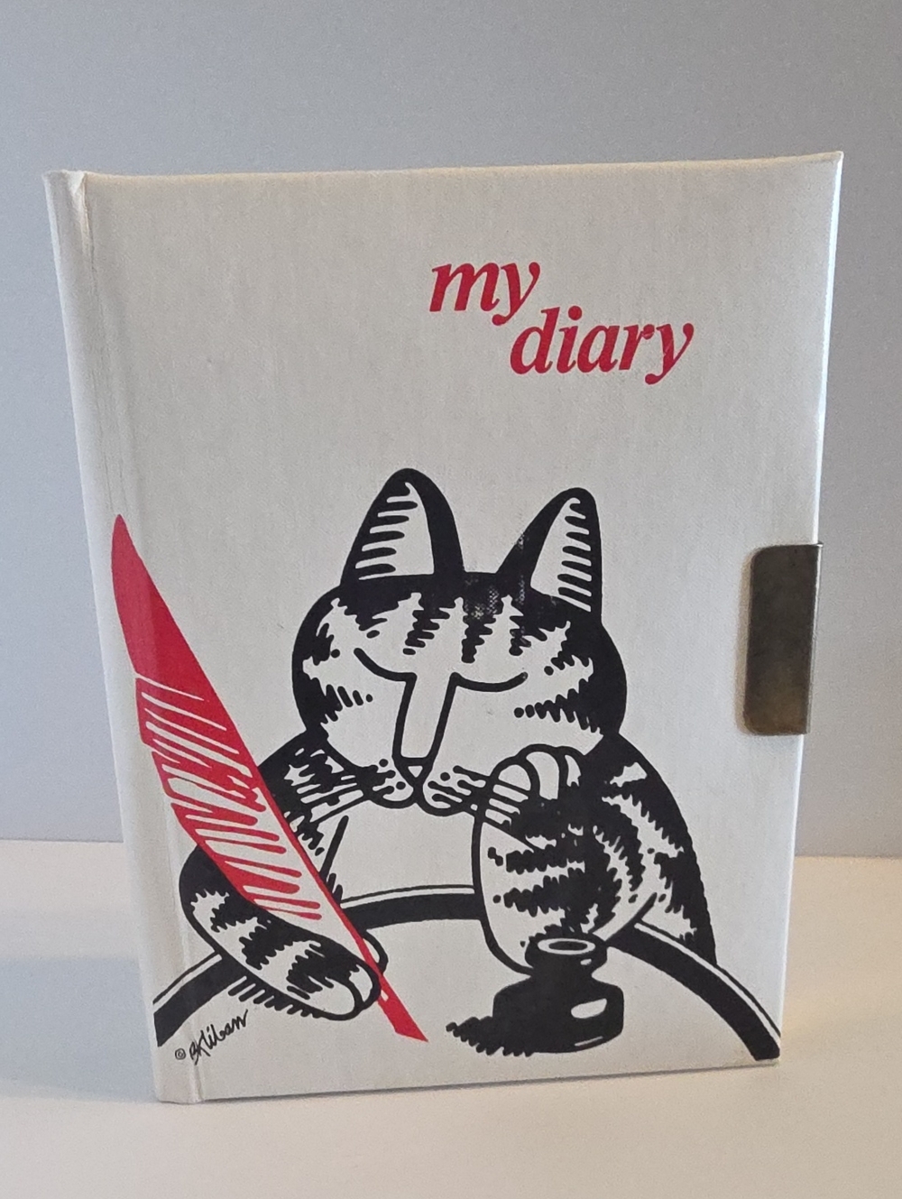 Vintage One Year My Diary B. Kliban Cat Journal 1980 With Lock & Key